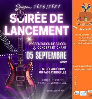 Concert et chant et présentation de la saison 2026-2027