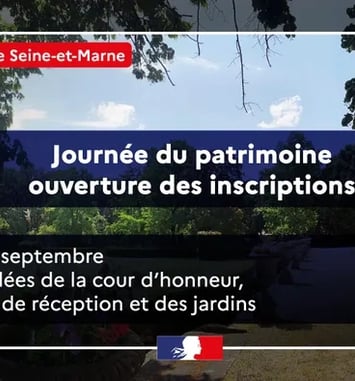 Visites guidées des jardins, d'un salon de réception et de la cour d'honneur de la préfecture de Seine-et-Marne